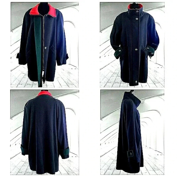 Vintage Y2K Boho Large Cashmere Wool Artisy Winter Heavyweight Chic Coat - Picture 3 of 9